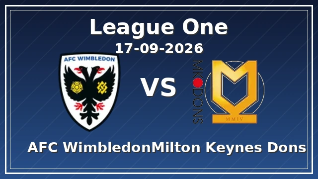 afc wimbledon - mk dons