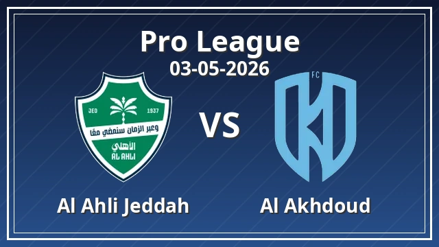 Thumbnail for Al Ahli Jeddah vs Al Akhdoud