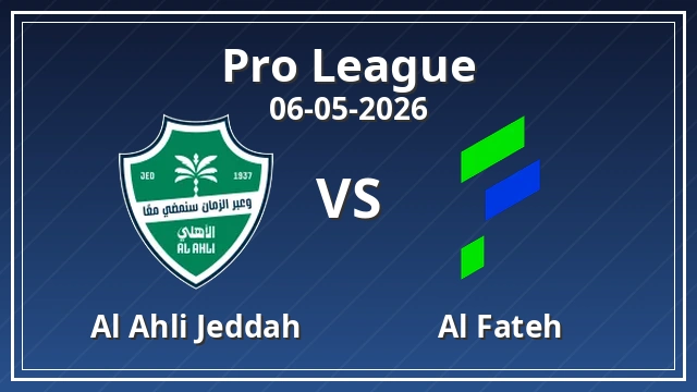 Thumbnail for Al Ahli Jeddah vs Al Fateh