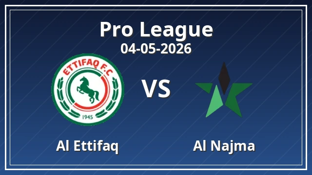 Thumbnail for Al Ettifaq vs Al Najma