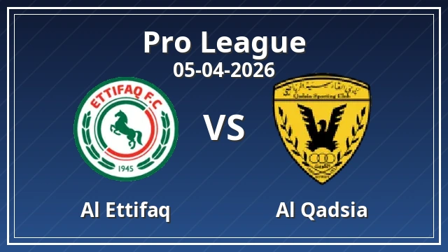 Thumbnail for Al Ettifaq vs Al Qadsia