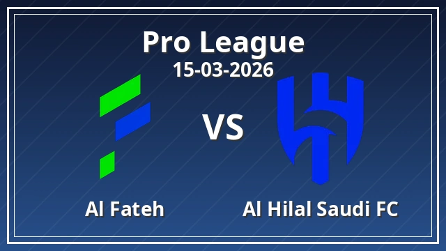 Thumbnail for Al Fateh vs Al Hilal Saudi FC