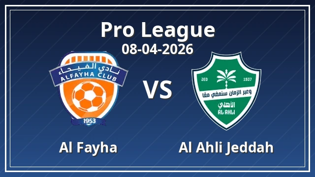 Thumbnail for Al Fayha vs Al Ahli Jeddah