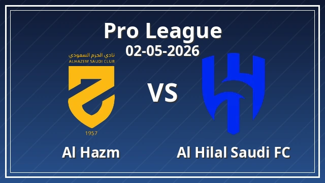 Thumbnail for Al Hazm vs Al Hilal Saudi FC