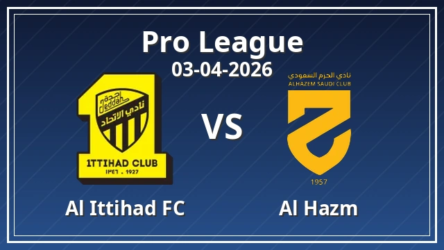 Thumbnail for Al Ittihad FC vs Al Hazm