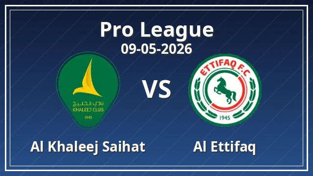 Thumbnail for Al Khaleej Saihat vs Al Ettifaq