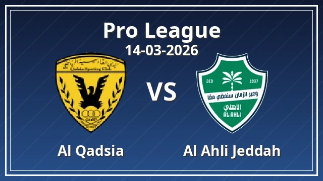 Thumbnail for Al Qadsia vs Al Ahli Jeddah