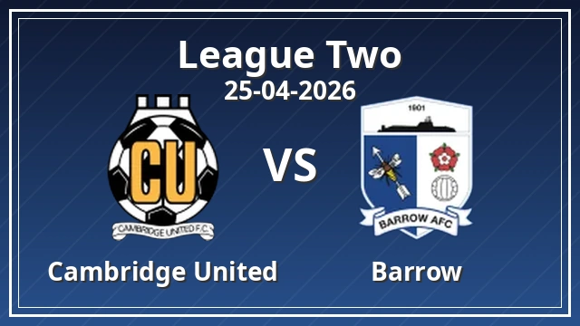 Thumbnail for Cambridge United vs Barrow