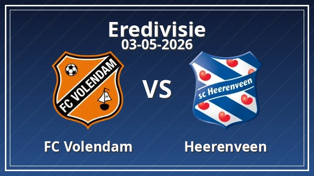 Thumbnail for FC Volendam vs Heerenveen