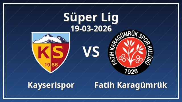 Thumbnail for Kayserispor - Karagümrük
