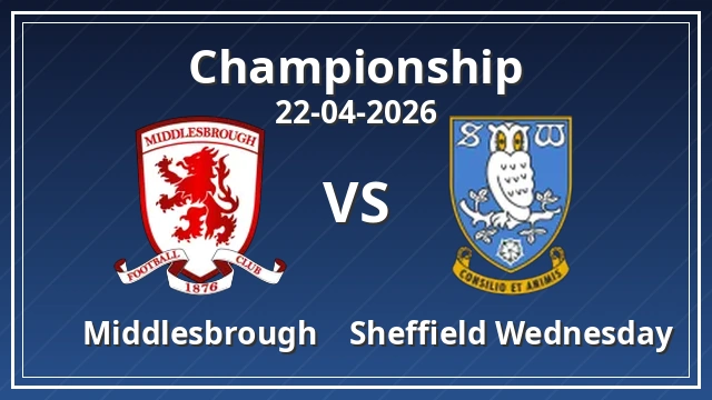 Thumbnail for Middlesbrough vs Sheffield Wednesday