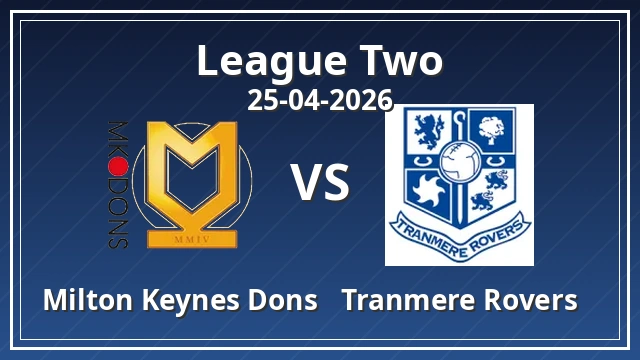 Thumbnail for mk dons - tranmere rovers
