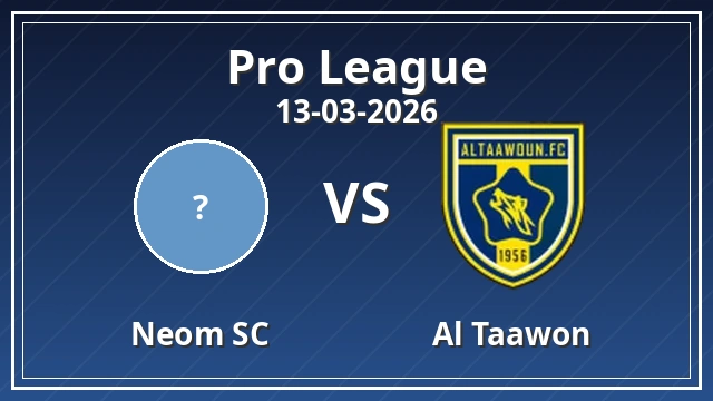 Thumbnail for Neom SC vs Al Taawon
