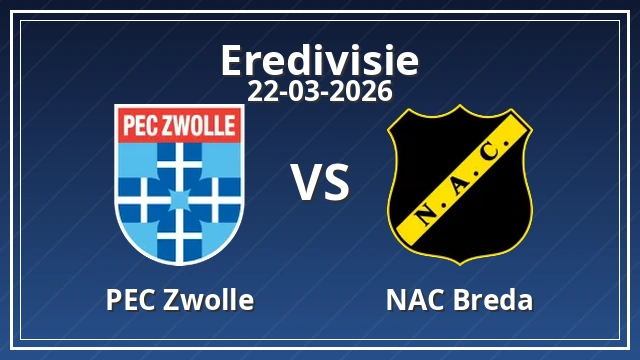 Thumbnail for PEC Zwolle vs NAC Breda