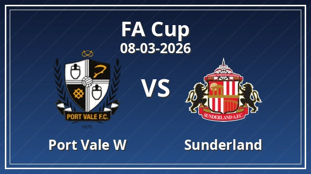 Thumbnail for Port Vale FC vs Sunderland