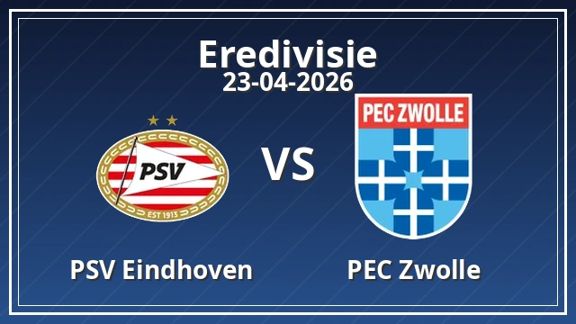 Thumbnail for PSV Eindhoven vs PEC Zwolle