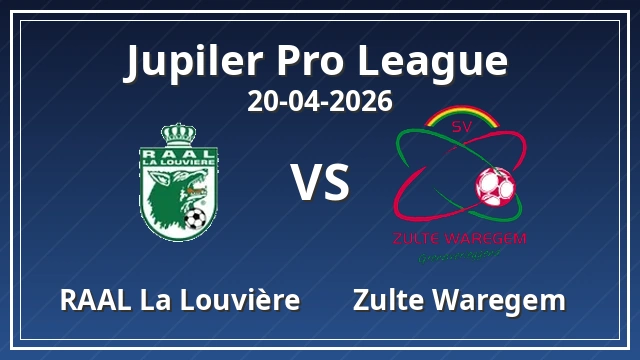Thumbnail for RAAL La Louvière vs Zulte Waregem