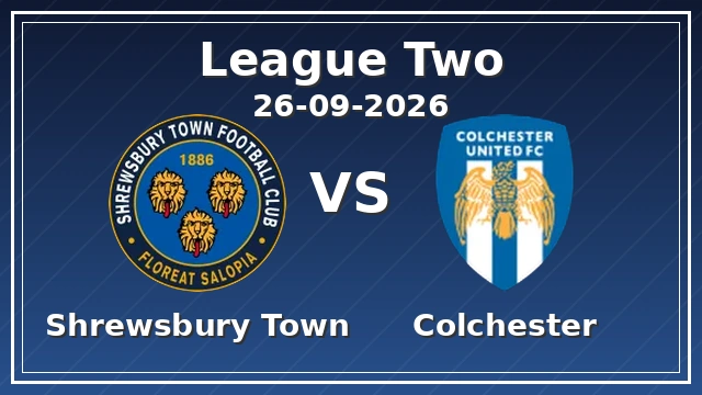 shrewsbury town - colchester united