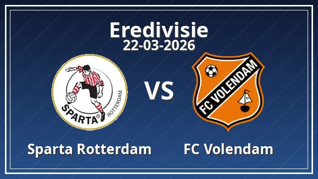 Thumbnail for Sparta Rotterdam vs FC Volendam