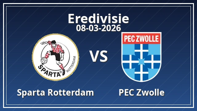 Thumbnail for Sparta Rotterdam vs PEC Zwolle