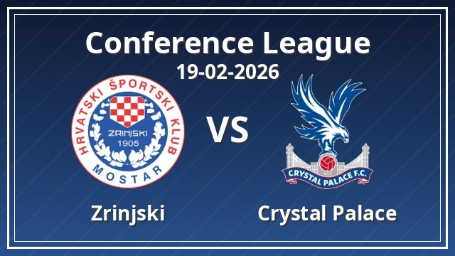 Thumbnail for Zrinjski vs Crystal Palace