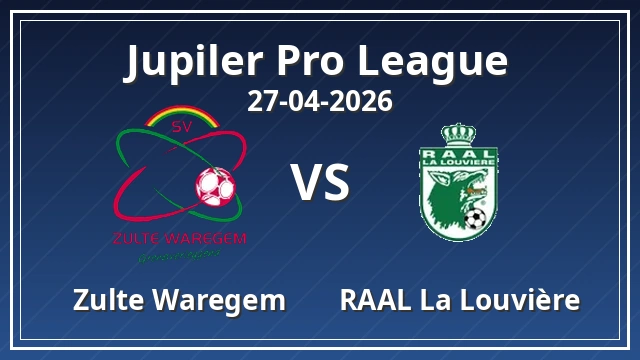 Thumbnail for Zulte Waregem vs RAAL La Louvière